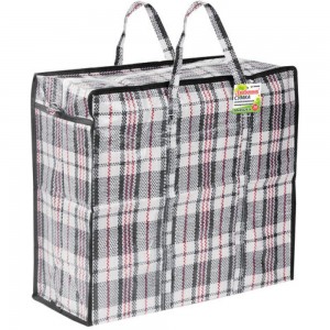 Хозяйственная сумка-баул ЛЮБАША полипропилен, 50x45x25 см, 56 литров, черно-красная, 130 г/м2 604698