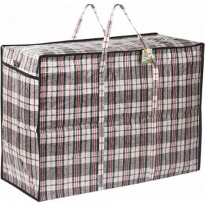 Хозяйственная сумка-баул ЛЮБАША полипропилен, 70x50x30 см, 105 л, черно-красная 604703