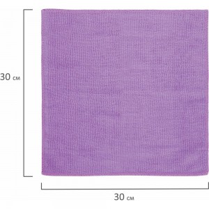 Универсальная салфетка ЛЮБАША ЭКОНОМ ПП микрофибра, 30х30 см, фиолетовая 606304