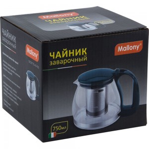 Заварочный чайник Mallony DECOTTO-AS-750 объем: 0,75 л с пластиковой ручкой фильтр из нержавеющей стали 910111
