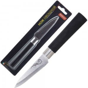 Нож с пластиковой рукояткой Mallony MAL-07P для овощей 9 см 985377