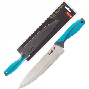 Нож с прорезиненной рукояткой Mallony ARCOBALENO MAL-01AR поварской, 20 см 005520