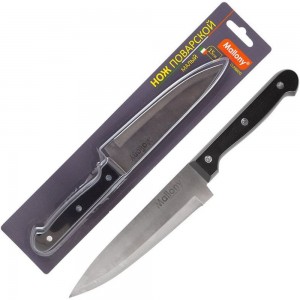 Нож с пластиковой рукояткой Mallony CLASSICO MAL-03CL поварской малый, 15 см 005515