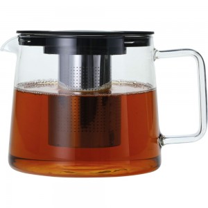 Заварочный чайник Mallony Skandi, объем 1.5 л, из боросиликатного стекла, с прямоугольной ручкой 910126