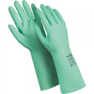Перчатки MANIPULA Контакт, хб напыление, размер 9-9.5, зеленые L-F-02 605824