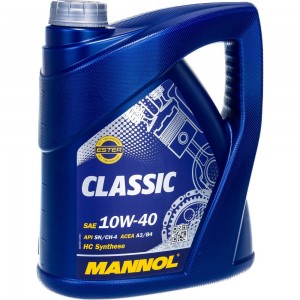 Моторное масло полусинтетическое Classic 10w40, 4 л MANNOL 1101