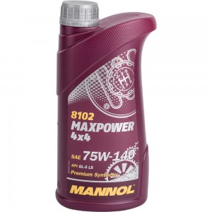 Синтетическое трансмиссионное масло MANNOL MAXPOWER 4x4 75W140 1 л 1236