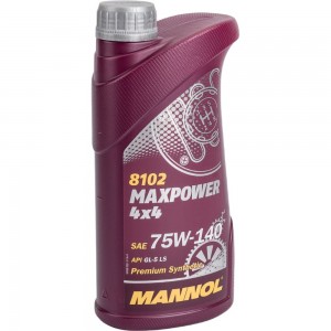 Синтетическое трансмиссионное масло MANNOL MAXPOWER 4x4 75W140 1 л 1236
