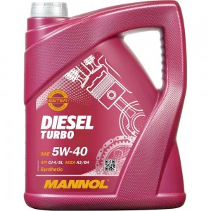 Синтетическое моторное масло MANNOL DIESEL TURBO 5W40 5 л 1011