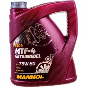 Синтетическое трансмиссионное масло MANNOL MTF-4 GETRIEBEOEL 75W80 4 л 81044