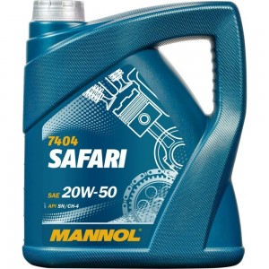 Минеральное моторное масло MANNOL SAFARI 20W50, 4 л 74044