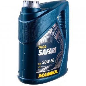 Минеральное моторное масло MANNOL SAFARI 20W50, 4 л 74044