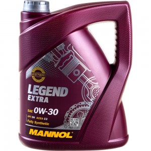 Синтетическое моторное масло MANNOL LEGEND EXTRA 0W30, 5л 79195