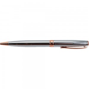 Шариковая ручка Manzoni TORINO цвет корпуса: серый/розовое золото, футляр кожзам TOR31TG-BM