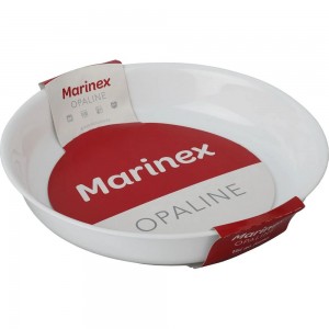 Круглая форма для запекания Marinex 6859 опаловая, белая, 2 л, D 27.8 см х 5.2 см Б0048444