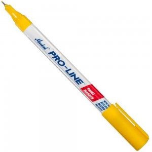 Маркер-краска с тонким наконечником Markal Pro-Line Micro, промышленный, 0,8 мм, жёлтый 96889