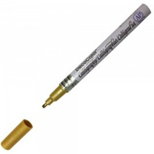 Лаковый маркер MARVY UCHIDA с каллиграфическим наконечником 1-2,5мм золотой MAR125/GLD
