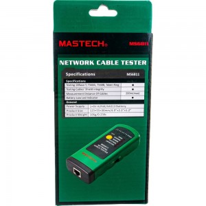 Тестер кабеля MASTECH MS6811 замыкание, обрыв, идентиф. в многож. кабелях 00-00000254