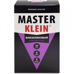Обойный клей для флизелиновых обоев Master Klein 500гр жест.пачка 11603372