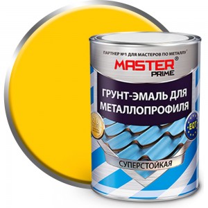 Грунт-эмаль для металлопрофиля MASTER PRIME RAL 1018 цинково-желтый, 0.9 кг 4300008845