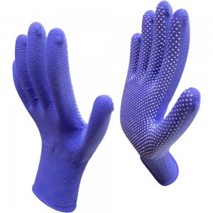 Рабочие нейлоновые перчатки Master-Pro МИКРОТАЧ синие, 1 пара 2513-NPVC-BLUE-L
