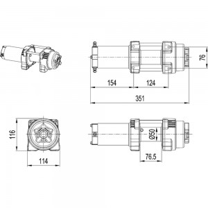 Электрическая лебедка для квадроцикла Master-Winch MW X 4000 12 В 4.01.02.04