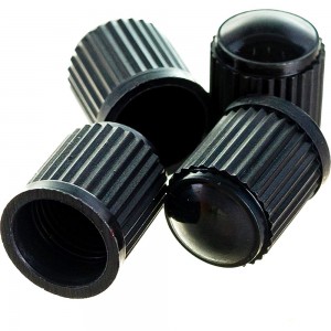 Набор черных пластиковых колпачков для ниппеля колеса, 4 шт MasterProf АС.010009