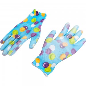 Садовые перчатки MasterProf, цветные, полиэстер с обливкой из нитрила, размер M ДС.070792