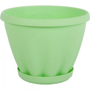 Горшок с поддоном Материя Пластика Знатный зеленый, диам. 225 мм, 3.9 л 042771