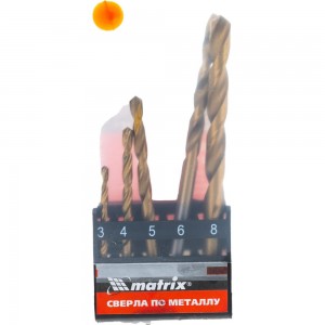 Набор сверл по металлу (3-8 мм; 5 шт.) MATRIX 72383