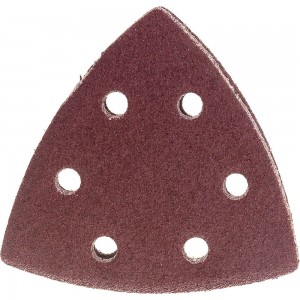 Треугольник абразивный на ворсовой подложке под липучку (5 шт; 93 мм; P60; 6 отв) MATRIX 73858