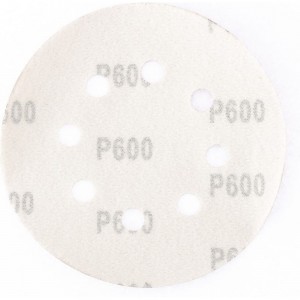 Круг абразивный на ворсовой подложке под липучку, перфорированный (5 шт; 125 мм; 8 отв.; P500) MATRIX 73816
