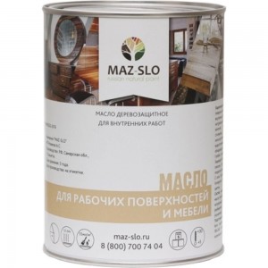 Масло для рабочих поверхностей и мебели MAZ-SLO цвет Тик 1 л 8075222