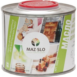Масло для кухонных аксессуаров и игрушек из дерева MAZ-SLO цвет Бук 0.35л 8070869