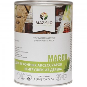 Масло для кухонных аксессуаров и игрушек из дерева MAZ-SLO цвет Какао 1 л 8070449