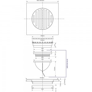 Трап-насадка McAlpine с обратным клапаном и сухим гидрозатвором (силик. клап.) 90/110 мм MRFGC3SSV-110