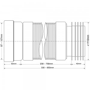 Гофра для унитаза McAlpine MRWC-F33R 