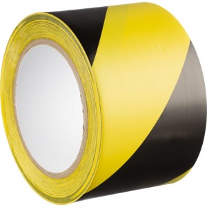 Лента ПВХ для разметки Mehlhose GmbH толщина 150 мкм цвет желто-черный KMSW10033