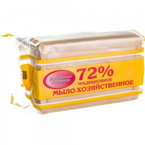 Хозяйственное мыло 72%, 200 г МЕРИДИАН Традиционное, в упаковке 602372