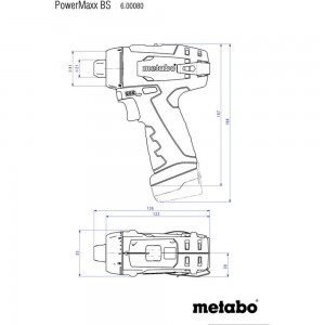Аккумуляторный винтоверт Metabo PowerMaxx BS 12В 600984500