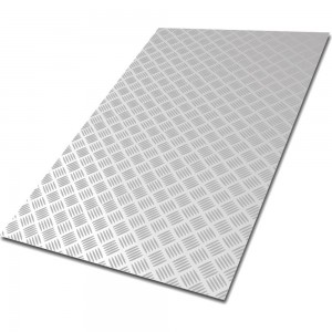 Алюминиевый рифленый лист квинтет МЕТАЛЛСЕРВИС 600x600x1.5 мм 1247882