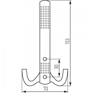 Крючок MF H5531E, AL, 3-х рожковый, матовый хром 973521v