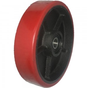 Колесо красное б/г полиуретановое без кронштейна 200 мм MFK-TORG 1040200 V