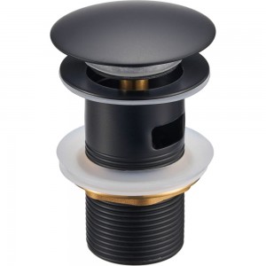 Донный клапан для раковины MILACIO Ultra с переливом 050 чёрный матовый MCU.050.MB