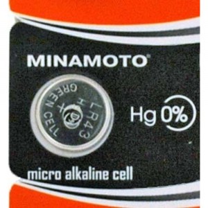 Часовая батарейка Minamoto AG12 LR43, 10 card 55012