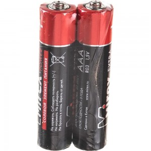 Батарея Mirex, солевая R03 / AAA 1,5V 2 шт shrink 23702-ER03-S2