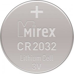 Батарея Mirex, литиевая CR2032 3V 4 шт ecopack 23702-CR2032-E4