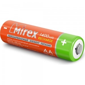 Аккумулятор Mirex, Ni-MH HR6 / AA 1400mAh 1,2V 4 шт ecopack 23702-HR6-14-E4