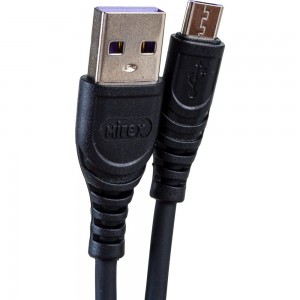 Кабель Mirex, USB 2.0 AM-microBM 1,2 метра, 3A, чёрный, в коробке 13700-007M3BK