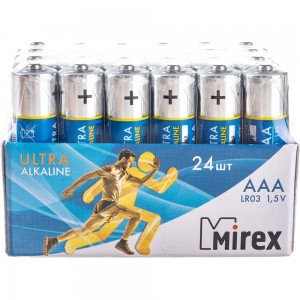 Батарея Mirex, щелочная LR03 / AAA 1,5V 24 шт showbox 23702-LR03-B24